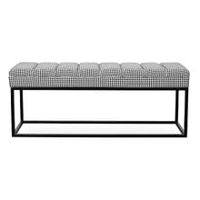 Houndstooth Milford Upholstered Ottoman Bench